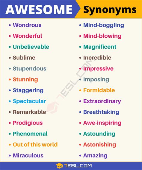 AMAZING Synonyms: 140 Similar and Opposite Words .